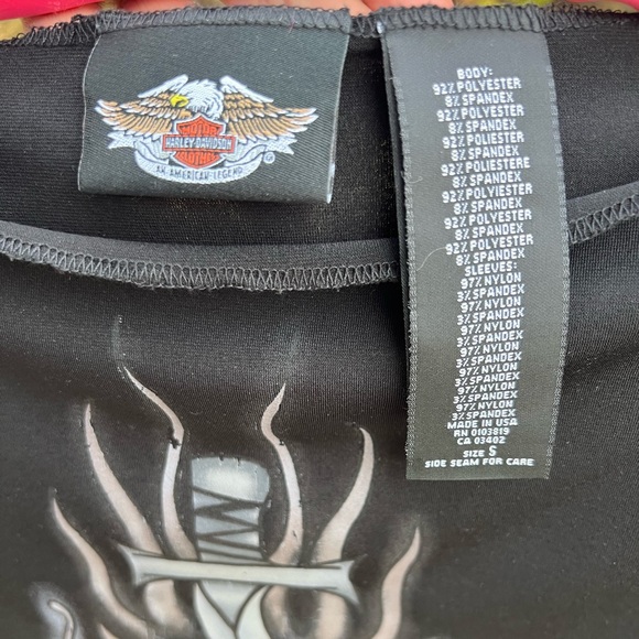 🏍️🌹Rose & Dagger Lace Sleeve| Long Sleeve Top | Poly Spandex Blend | Small - Picture 7 of 16